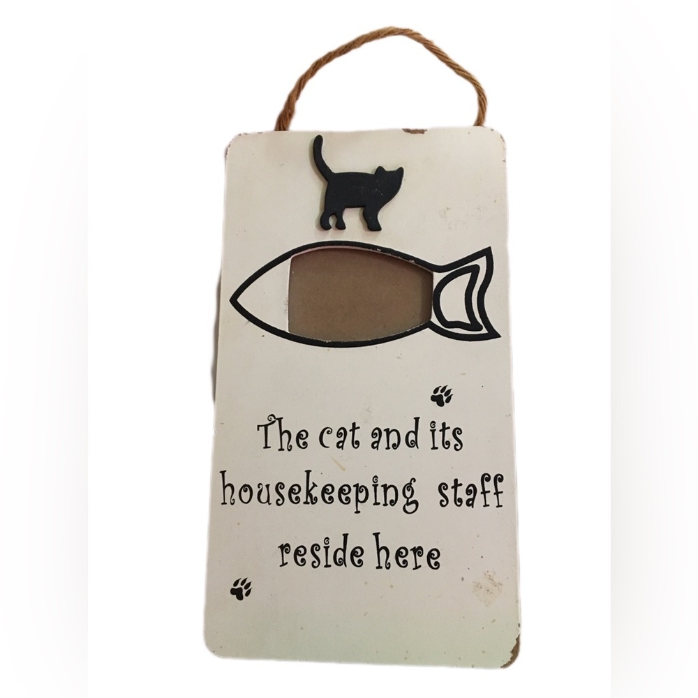 Cat-Themed Hanging Sign